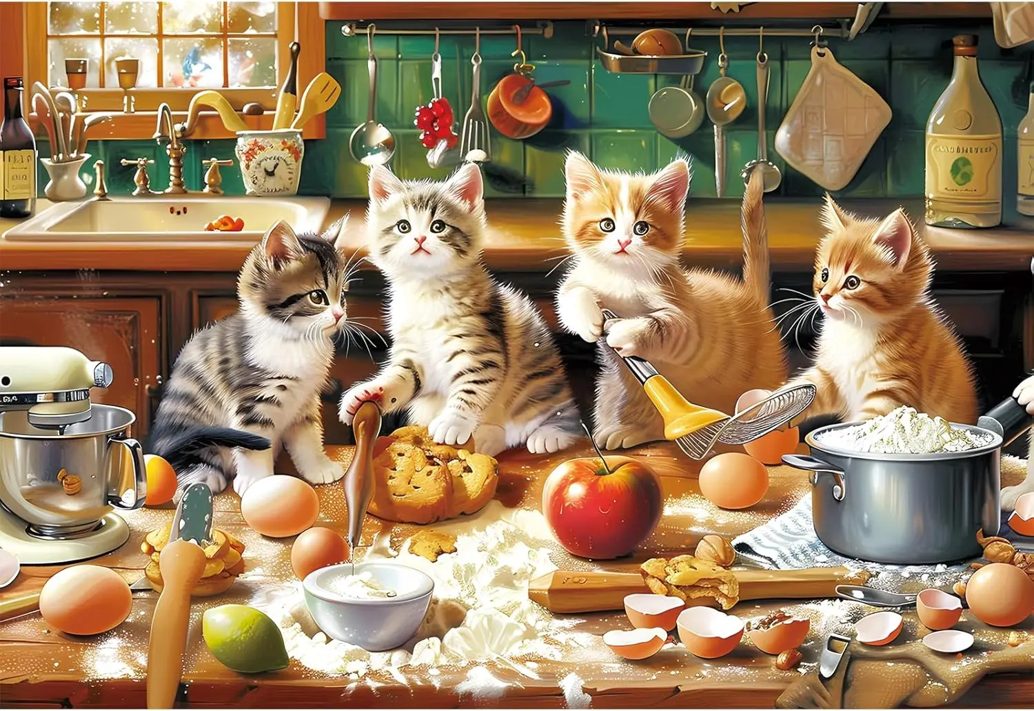 Baking Kitchen Kids - Пазл «Милые котята на кухне» 1000/300