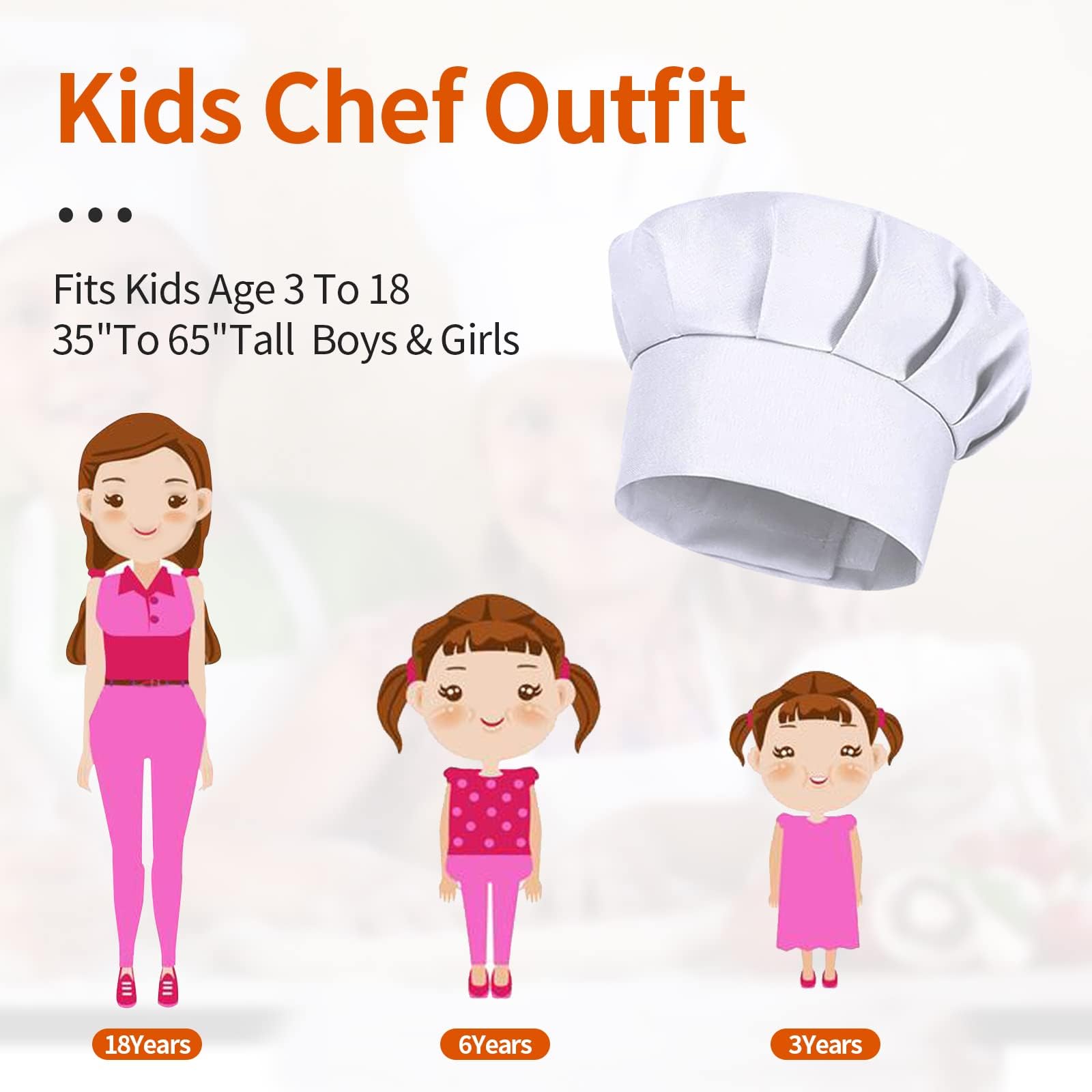 Набор из 4 белых детских повар – обзор и цена Baking Kitchen Kids